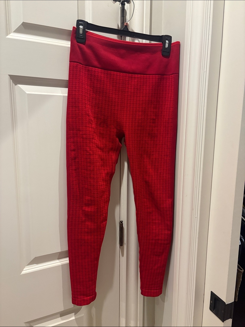 Fabletics Bright Red High-Waist Textured Leggings